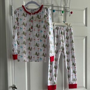 Nutcracker Kids Pajamas - Festive White and Red